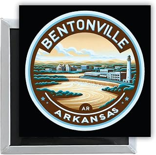 Bentonville Ar Souvenir Destination 2.5 x 2.5-Inch Fridge Magnet Single