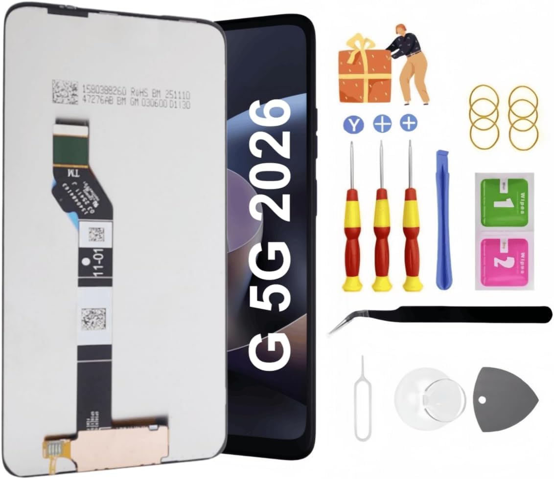 for Moto G 5G 2026 LCD Display Screen Assembly Replacement for Motorola G 5G 2026 Touch Digitizer Screen Without Frame Toolkits XT2615 XT2615-1 XT2615-2