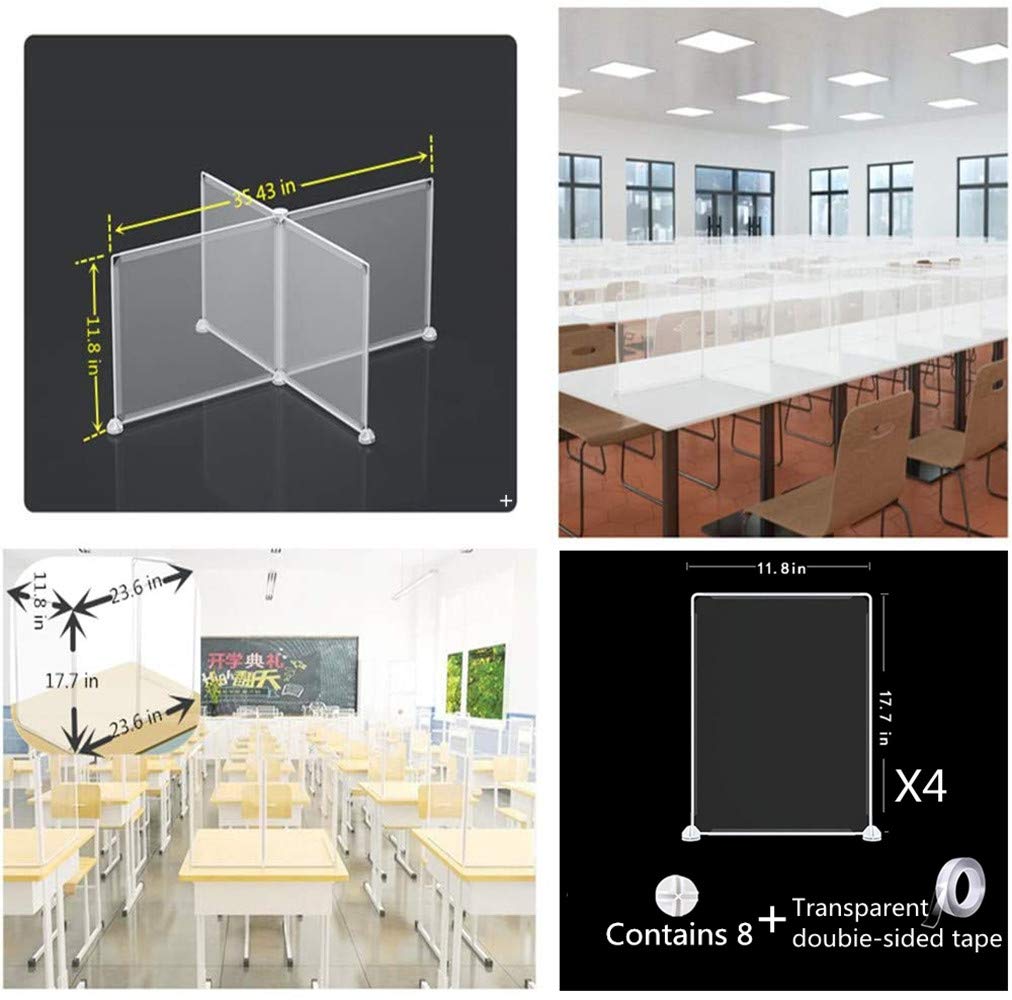 Shields for Student Desks,Desktop Sneeze Guard Shield,Desk dividers for