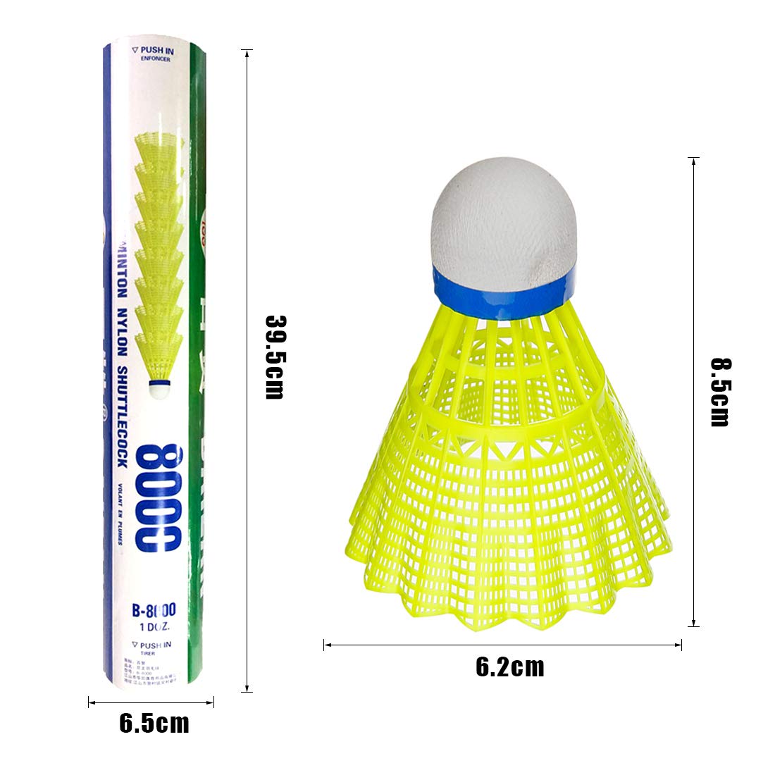 Kawasaki Badmintonbälle N350 - 6er Set Für Training & Wettkampf, Langsame Geschwindigkeit