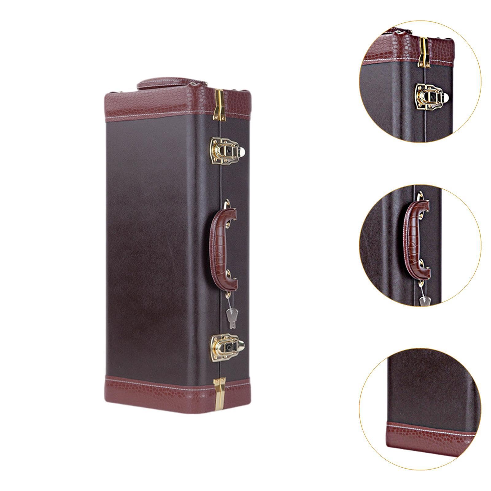 Oshhni Custodia per sassofono contralto, borsa per il trasporto di sassofono contralto, rettangolare, leggera, con accessori e maniglia, borsa di stoccaggio, Marrone