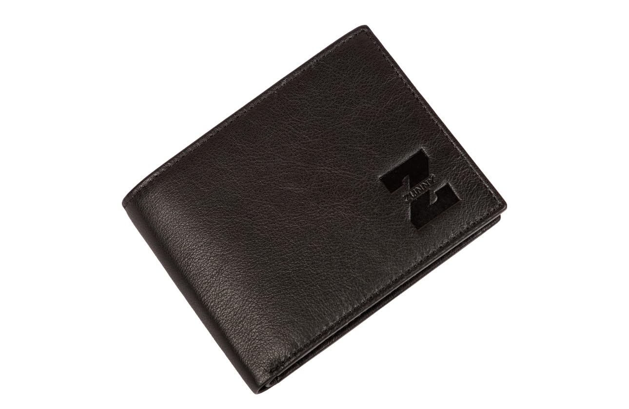 zunny Leather Wallet for Men I 13 Card Slots I 2 Currency Compartments I RFID Protected I RFID Protected Leather Wallet I Black Colour-picture-57