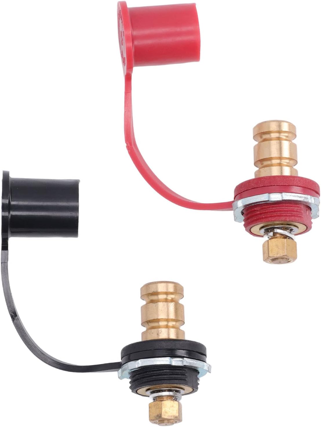 Ejoyous Battery Charger Post Kit, Remote Battery Terminals 3/4 Stud 20mm Stud Cap Car RV Truck Charging Pile Jumper Terminal for Car RV Truck Charging, Black Red