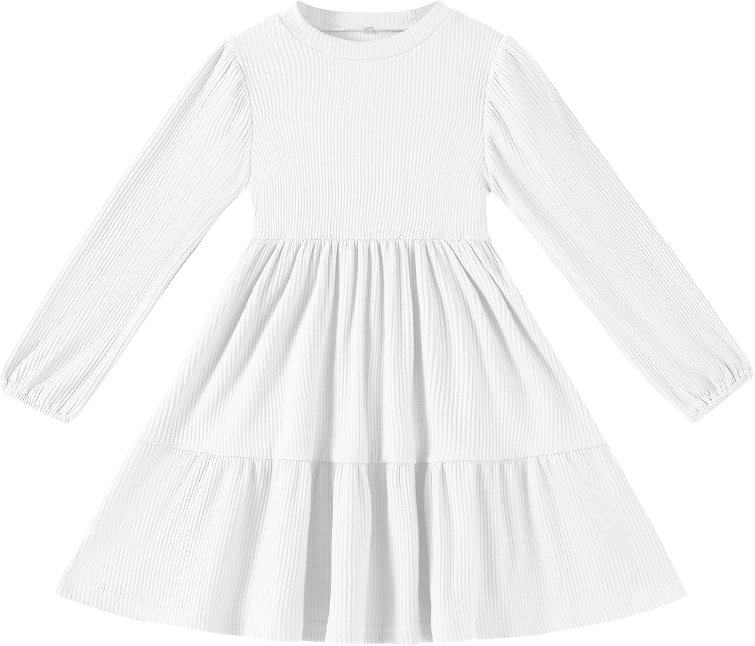 Toddler Baby Girl Dresses Causal Ruffle Little Girl Long Sleeve Sweater Dress Fall Winter Outfits