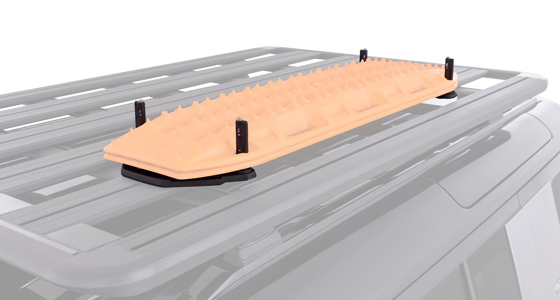 Rhino-Rack Recovery Track Bracket – 61013, Flat Mount for Pioneer Platforms, Holds 2 Sets of MaxTrax