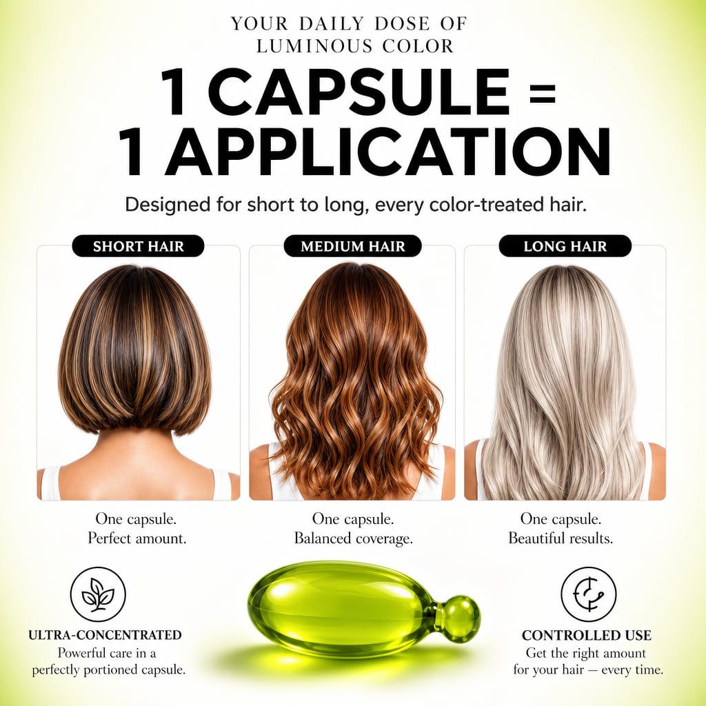 SNOB GIRLS Shine & Color Defense Hair Serum Capsules LUMIERE COLOUR. TruColour Care, Color Protection. Vegan Leave-In Serum for Gloss & Frizz Control. With Rosemary, Hyaluronic Acid & Biotin 15 Ct