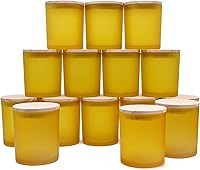 Vista 47 de Frascos de vela gruesos de 10 onzas para hacer velas 15 piezas, frascos vacíos con tapas de madera para hacer velas, contenedor de muestra, blanco