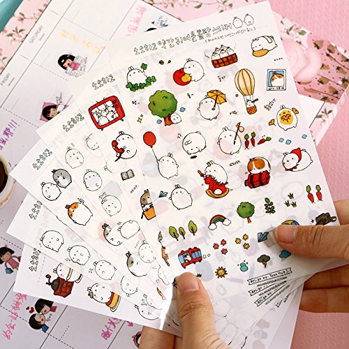 Hacoly 6 fogli Coniglio rotondo scrapbook stickers...