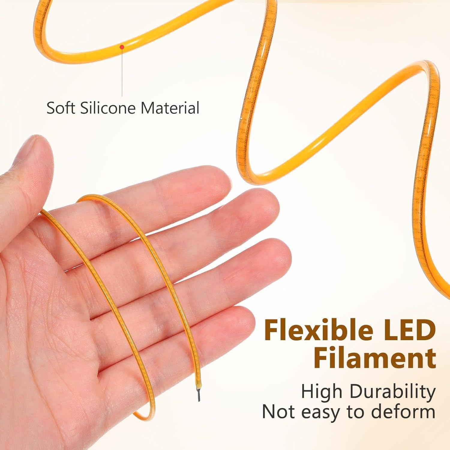 Elastyczny filament LED o niskim napięciu 3 V, 1,5 mm, elastyczny, do oświetlenia artystycznego DIY, dekoracja na imprezę, styl retro (3V-450 mm/8 szt., mieszanie kolorów)