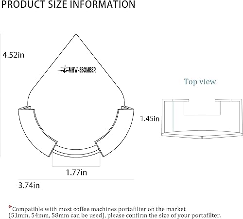 Miniatura 5 de MHW-3BOMBER Portafiltro de café para pared, 2 piezas de soporte para portafiltros de café, filtro de máquina de café expreso, soporte montado en la