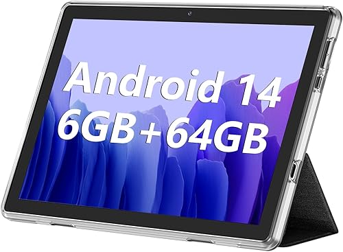 Miniatura 7 de Android Tablet, 10.1 inch Android 13 Tablets 6GB RAM 64GB ROM 1TB Expand, 1280x800 IPS HD Touchscreen,6000mAh Battery, Bluetooth, Dual Camera, GMS,