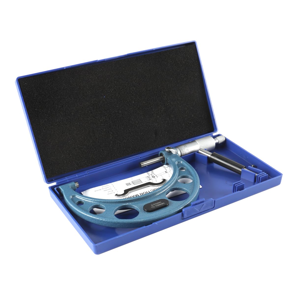 Micromètre 75-100 mm, filetage en pouces, acier au carbone, précision de 0,01 mm, instrument de mesure
