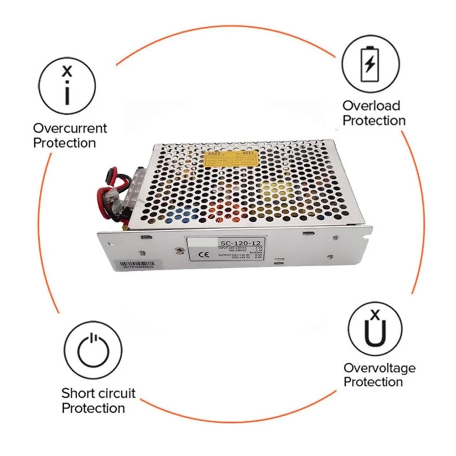 Fuente de alimentación conmutada regulada universal de 120 W Cargador de batería de litio de 24 V Fuente de alimentación de respaldo conmutada de 27,6 V Convertidor de CA a CC para dispositivos electr