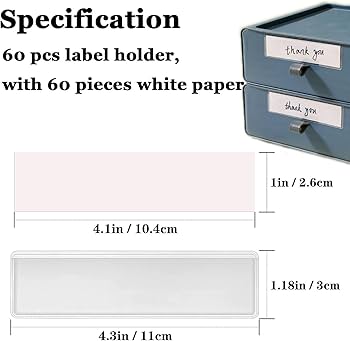 Amazon | Owl Focus ラベルホルダー 粘着棚タグ 透明棚タグ