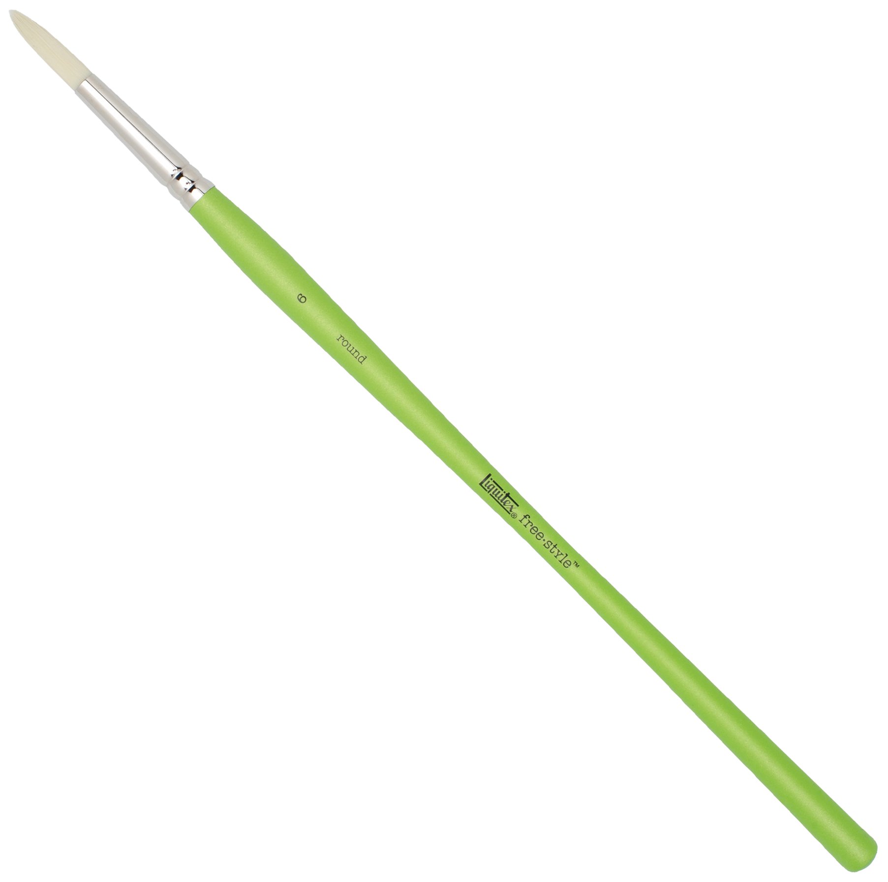 Liquitex 1300106 Free Style Künstler - Pinsel, langlebig und formstabil aus hochwertigen synthetischen Faser für volle Kontrolle beim Farbauftrag -Rundpinsel - Nr. 6