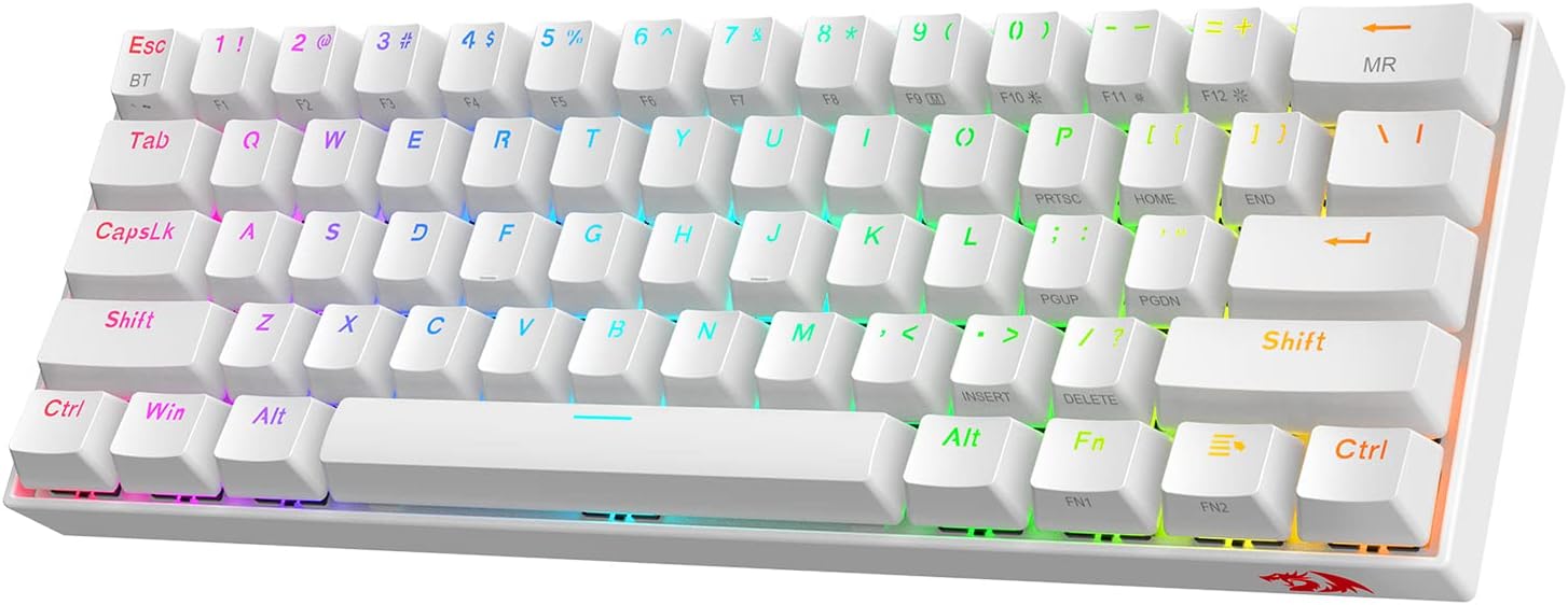 K530 Pro Draconic 60% Wireless RGB Mechanical Keyboard, Bluetooth/2.4Ghz/Wired 3-Mode 61 Keys Compact Gaming Keyboard w/100% Hot-Swap Socket, Free-Mod Plate Mounted PCB & Tactile Brown Switch