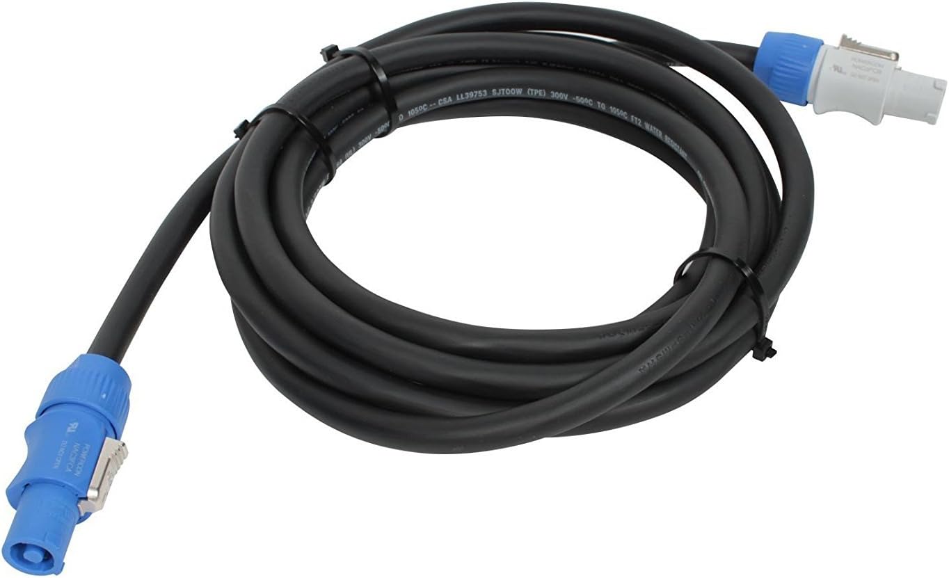 Elite Core Neutrik PowerCon Power Extension Cable | 10' Ft | PC12-AB-10 | Made in the USA