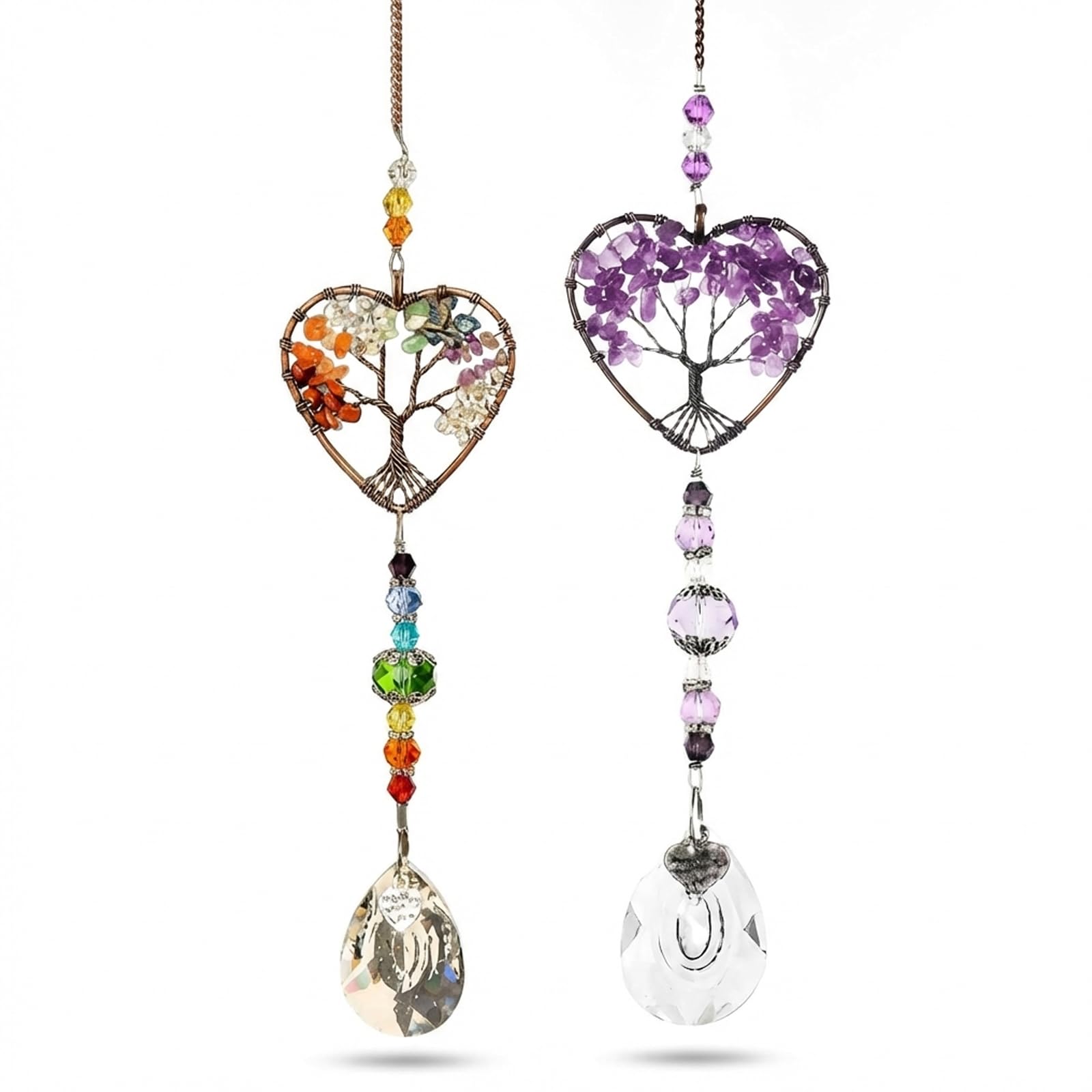 Sun Catcher Crystals, Sun Catcher, Two Sun Catchers For Windows, Decorative Hanging For Home, Garden And Car Decoration, For Birthday Gifts And Decorative Commemorative Gifts