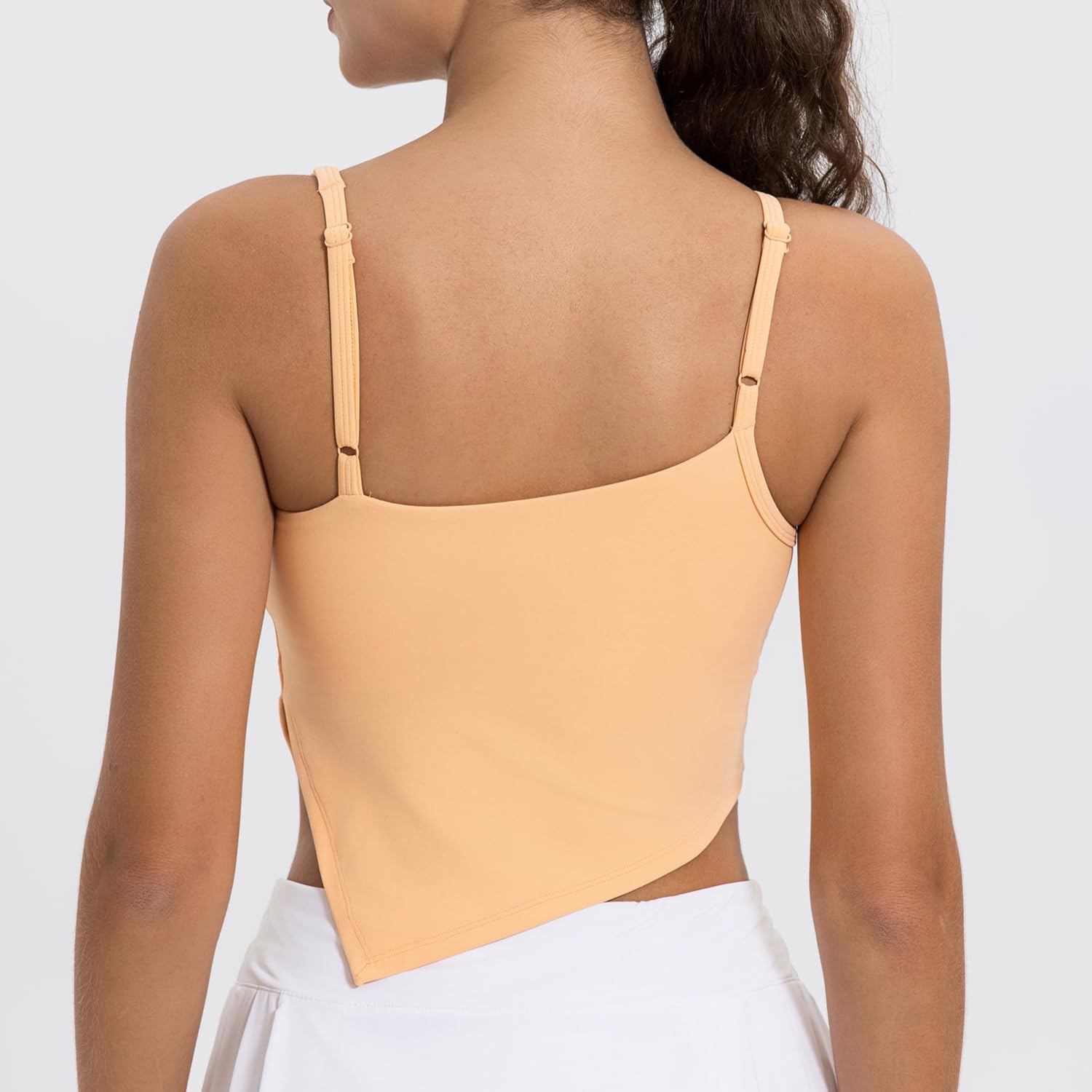 Longline Sports Bras for Women Adjustable Workout Gym Fitness Yoga Padded Bra Crop Tank Tops with Built in Bras Camisole - Image 2