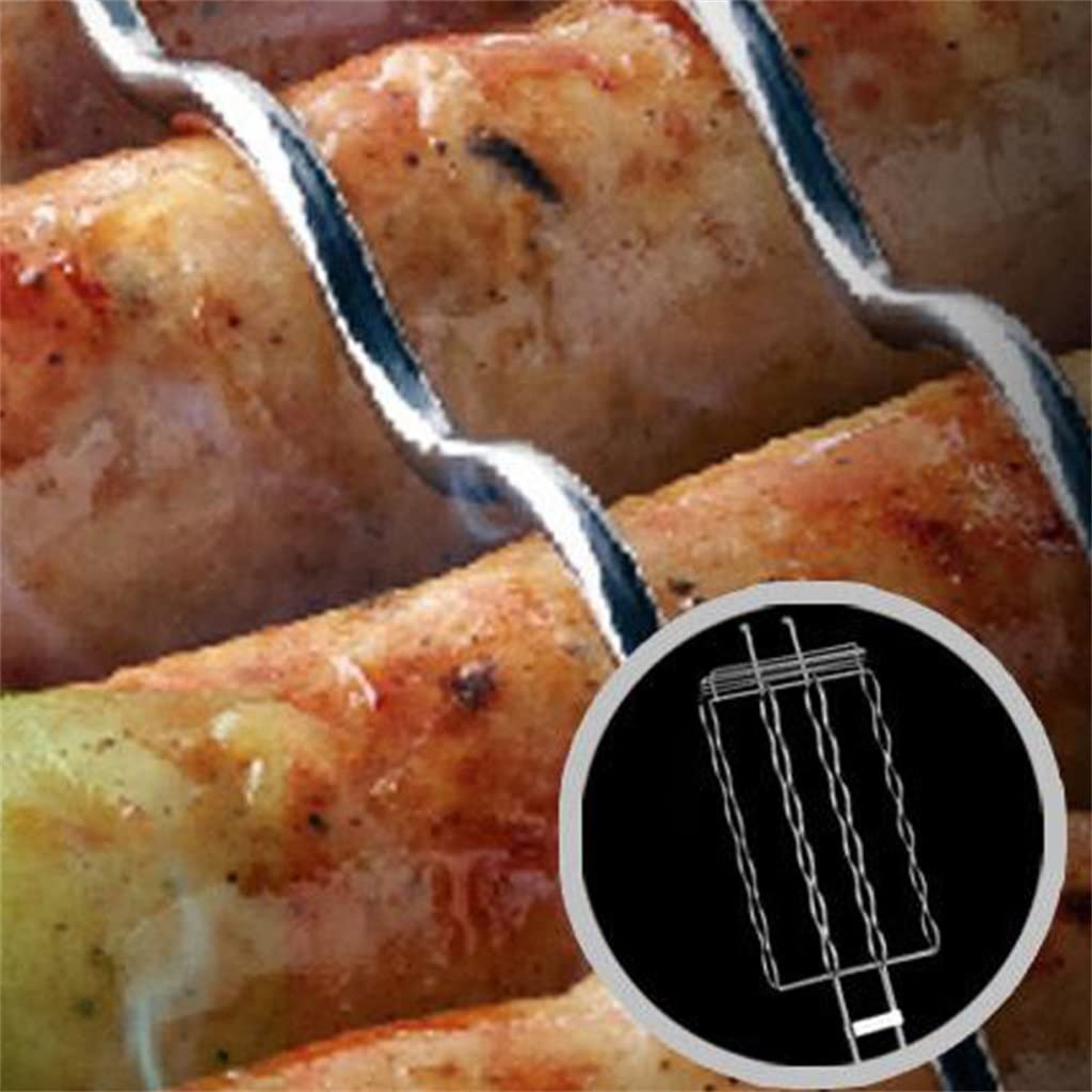 KANBUN Grill Klip do grilla Akcesoria do grilla na świeżym powietrzu z uchwytem Camping Grill Zacisk siatkowy Double the comfort