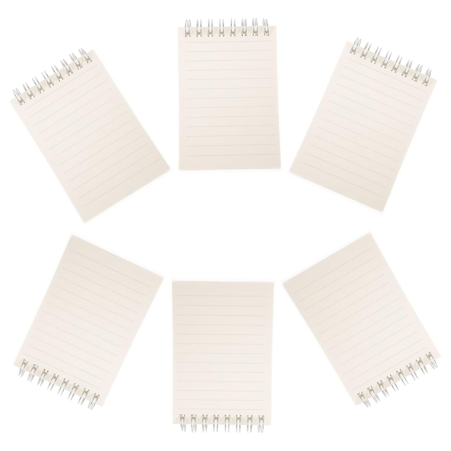 Abaodam 6pcs Mini Spiral Notebook Set, Frosted Pp Cover Coil Notepad for Note Taking and Time Planning, Portable Pocket Notebooks for Students and Office Use