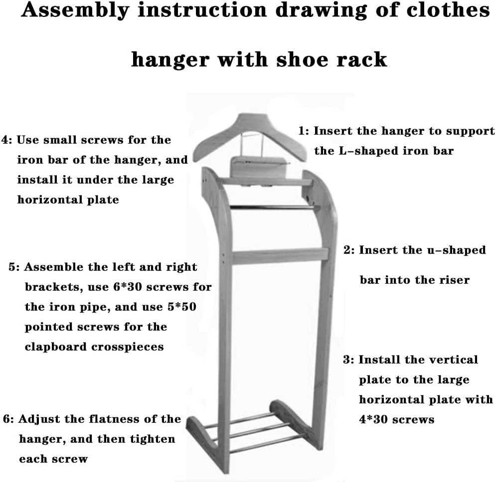 Freestanding Suit Valet Stand with Tie & Belt Hooks Shoe Rack nizer - Stylish & Functional Suit Storage Solution for Living Room & Bedroom Perfect for Daily Use,Black-42 * 36 * 116cm