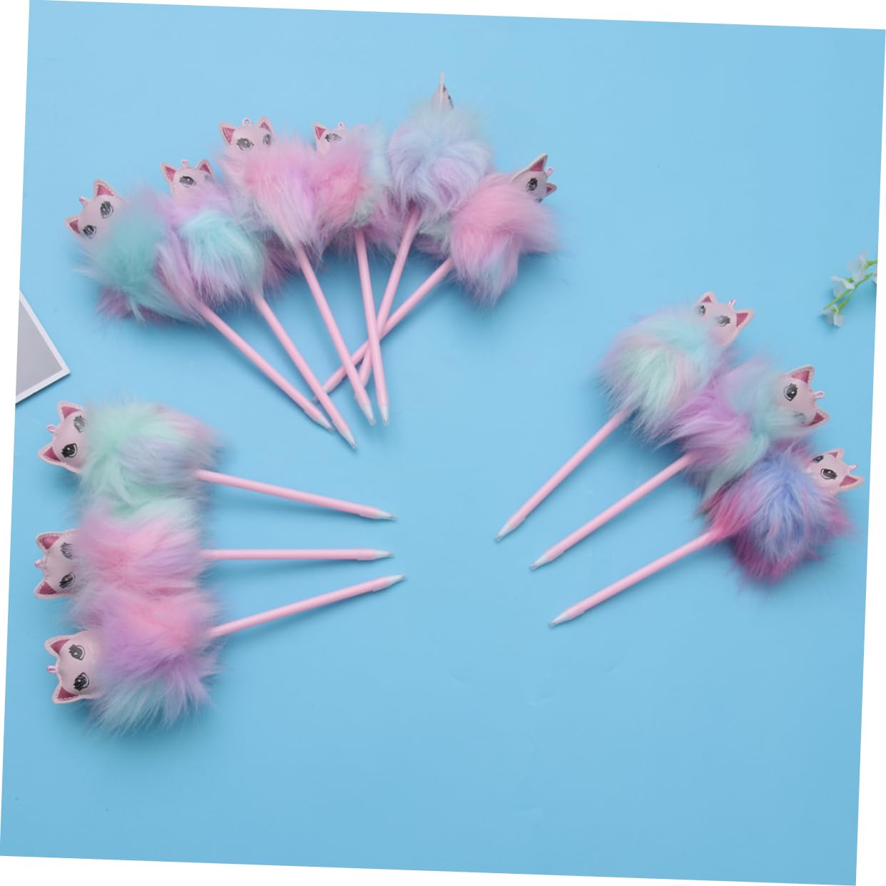 Stylos à Bille Multicolores 12pcs, Pp et Tissu, Pointe Fine