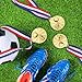 Hianjoo 8 Pack Soccer Medals for Teens and Adults, 1st Place Medals Metal Gold Award Medal with Neck Ribbon, Participation Medal for Sports Competitions Celebration and Soccer Party Favors, 2 inch