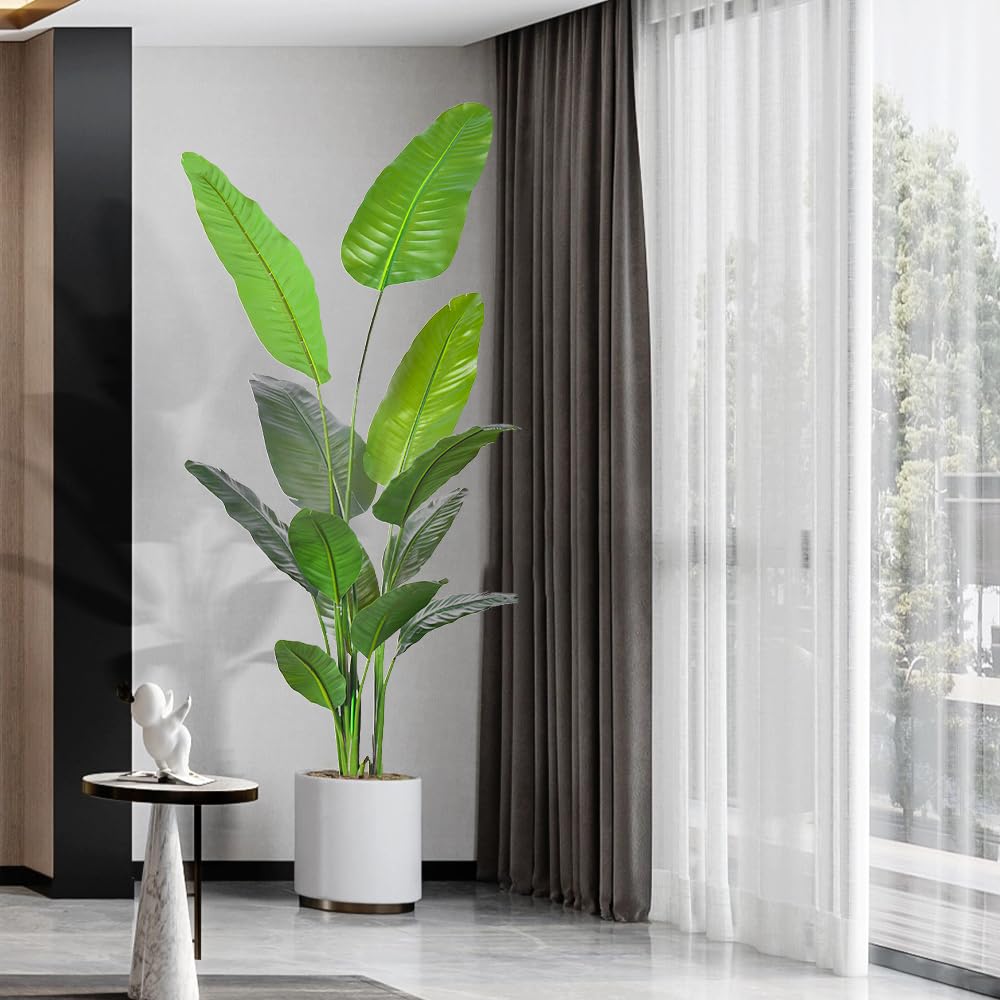 Palma Areca artificiale, pianta finta palma tropicale in vaso, per casa e ufficio, regalo di inaugurazione della casa (1,8 m, confezione da 1 pezzo)