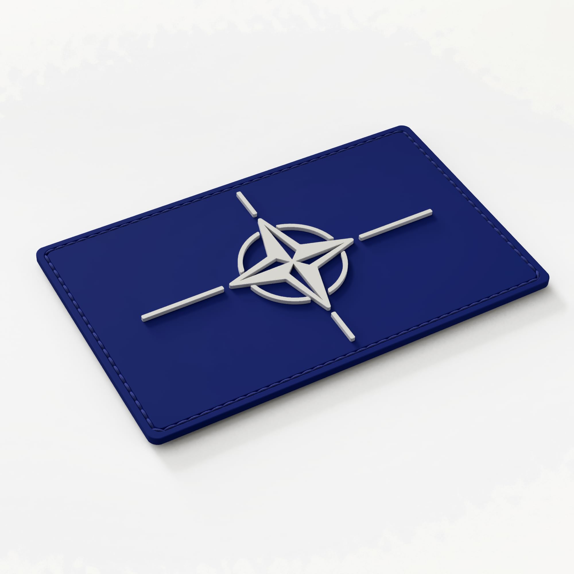 Patch Force - NATO Flag Rubber Patch (Colour) 8 x 5 cm - As a Badge for Uniforms, Protective Vest, Insert Bag, Jacket or Backpack - For German Armed Forces, Police and Military — image 1