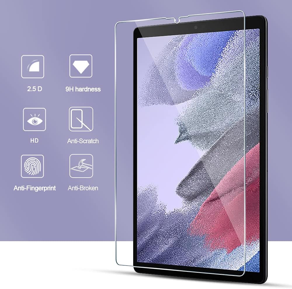[2-Packs] PULEN for Samsung Galaxy Tab A7 Lite 2021 Screen Protector 8.7 Inch (SM-T220 / T225),HD Clear Anti-Scratch No Bubble 9H Hardness Tempered Glass : Electronics