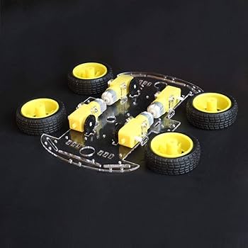 Amazon.com: EMOZNY 4 Wheel 2 Layer Robot Smart Car Chassis