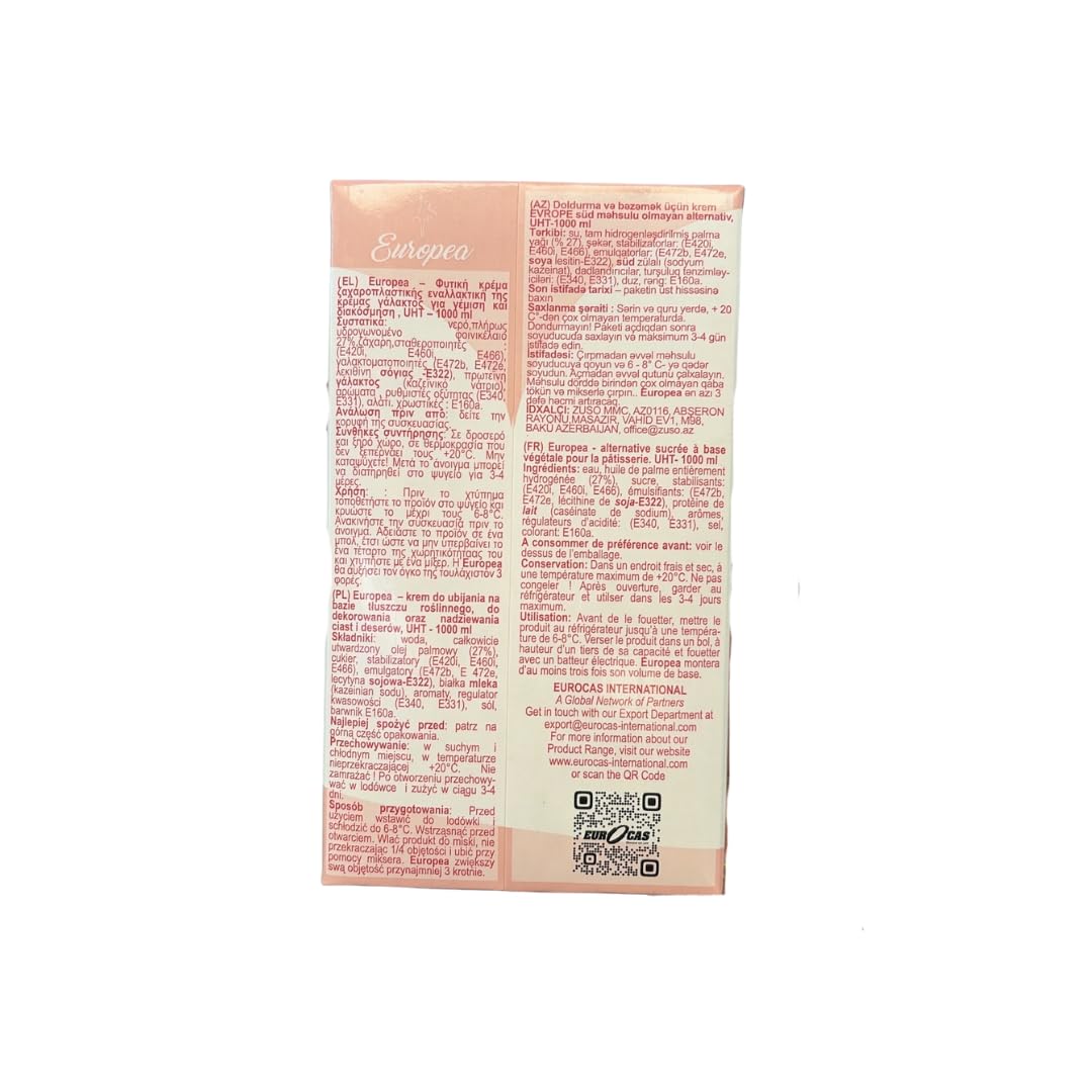 EuroCas Europea Non-Dairy Whipping Cream 1L Pack - Ubuy - View #6