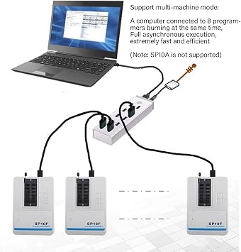 Compactly SP10F Flashing Programmer Builts in SelfTest Adjustable Voltages for Electronic Engineers Programming Tool High Capacity Storage Chip