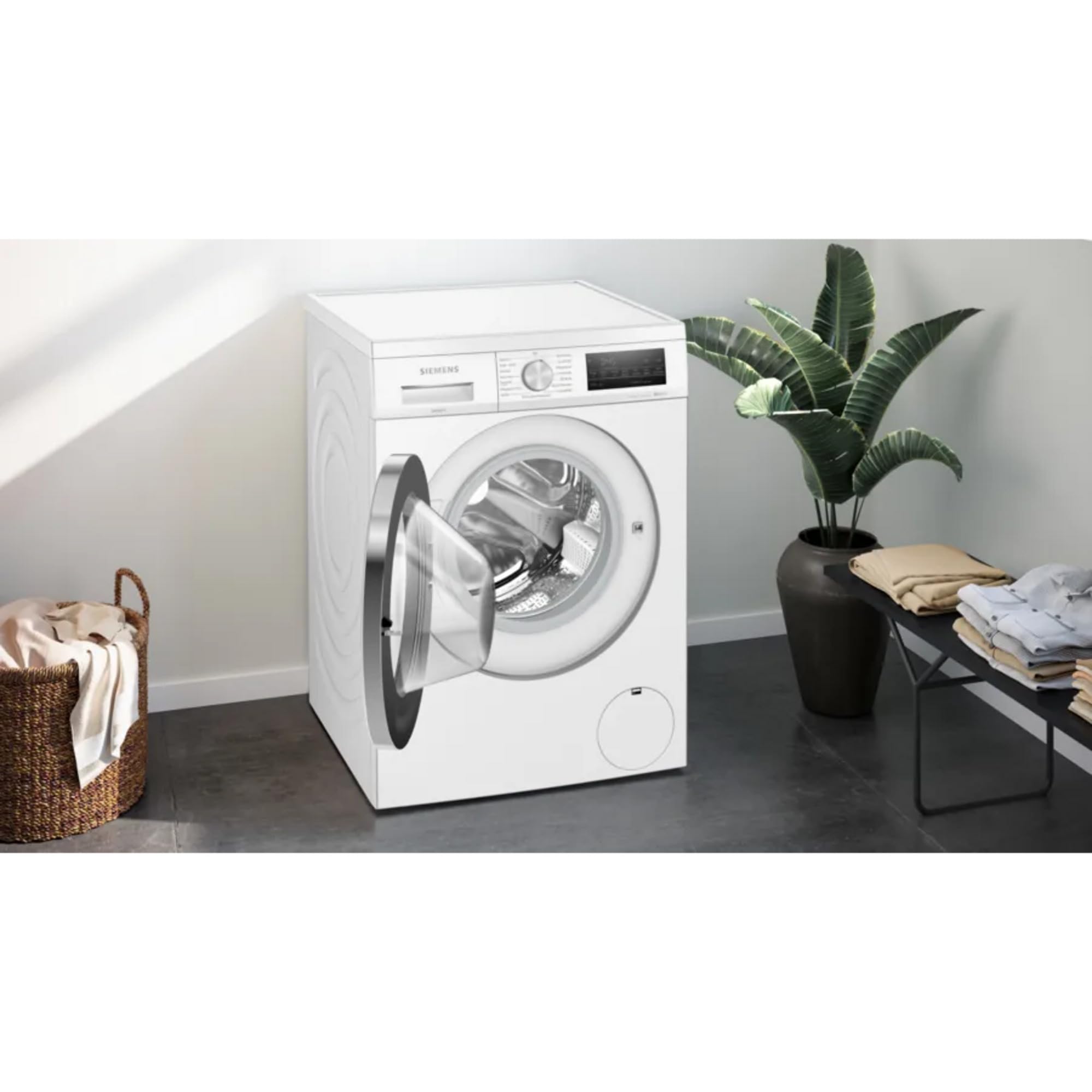 Siemens WU14UT71, iQ500 pralka podszafkowa 8 kg, 1400 obr./min, system zapobiegający plamom, smartFinish zapewnia mniejsze prasowanie, szybkie pranie dzięki speedPack L, waterPerfect Plus, funkcja