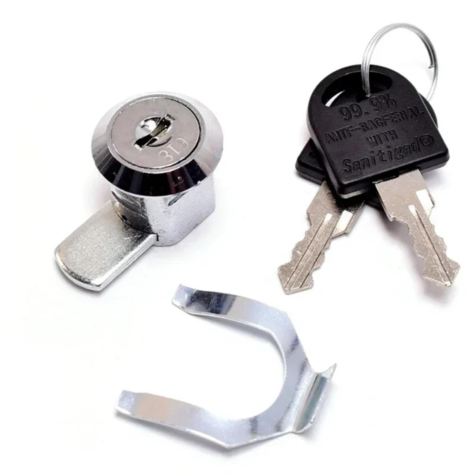 WQGQPXOB Cam Lock with Quick Clip for Drawer Gym Locker Metal Cinet Airbox MX16 1Pcs(B)