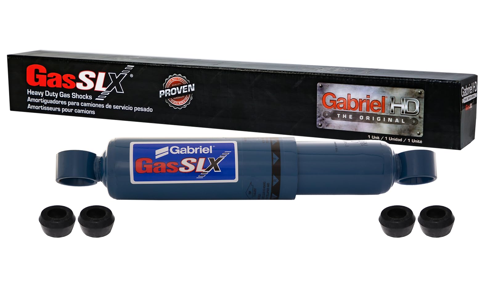Gabriel 89415 GasSLX Adjustable HD Right Shocks Fits Volvo FE Series w/Rear Air Suspension Class 7-8; OEM# 65405 925103 316305 B716010 B71-6010 SA5023 SA5023 3199950 83176215