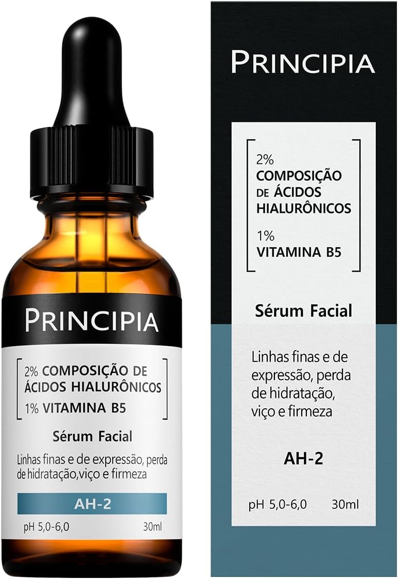 Sérum PRINCIPIA 2% Ácido Hialurônico + Vitamina B5 30ml — Melhor Equilíbrio entre Hidratação e Luminosidade