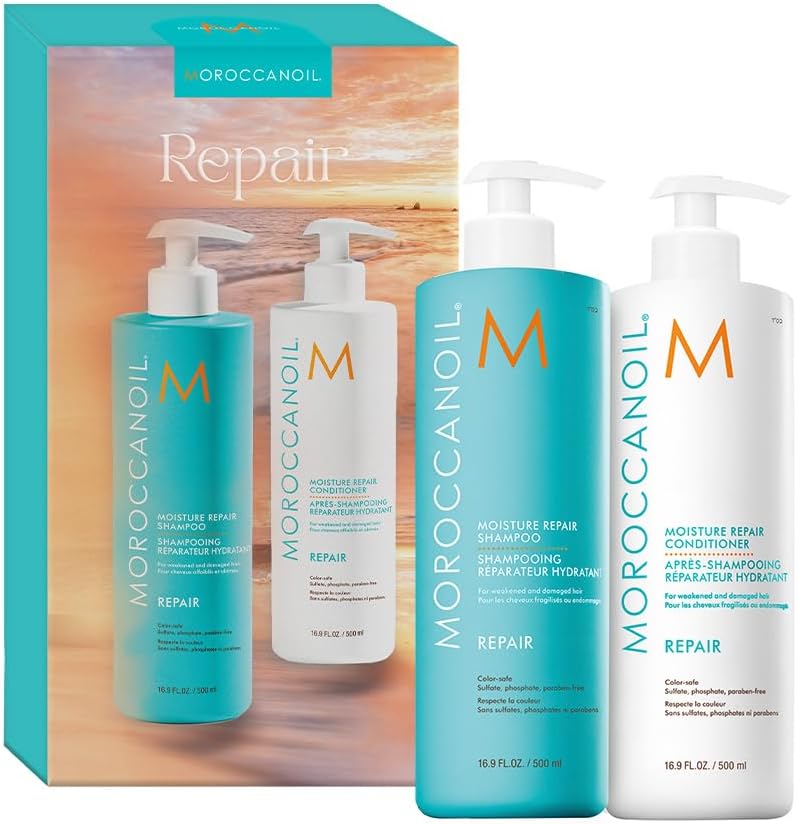 Moroccanoil HERSTELLENDE shampoo & conditioner set van een halve liter