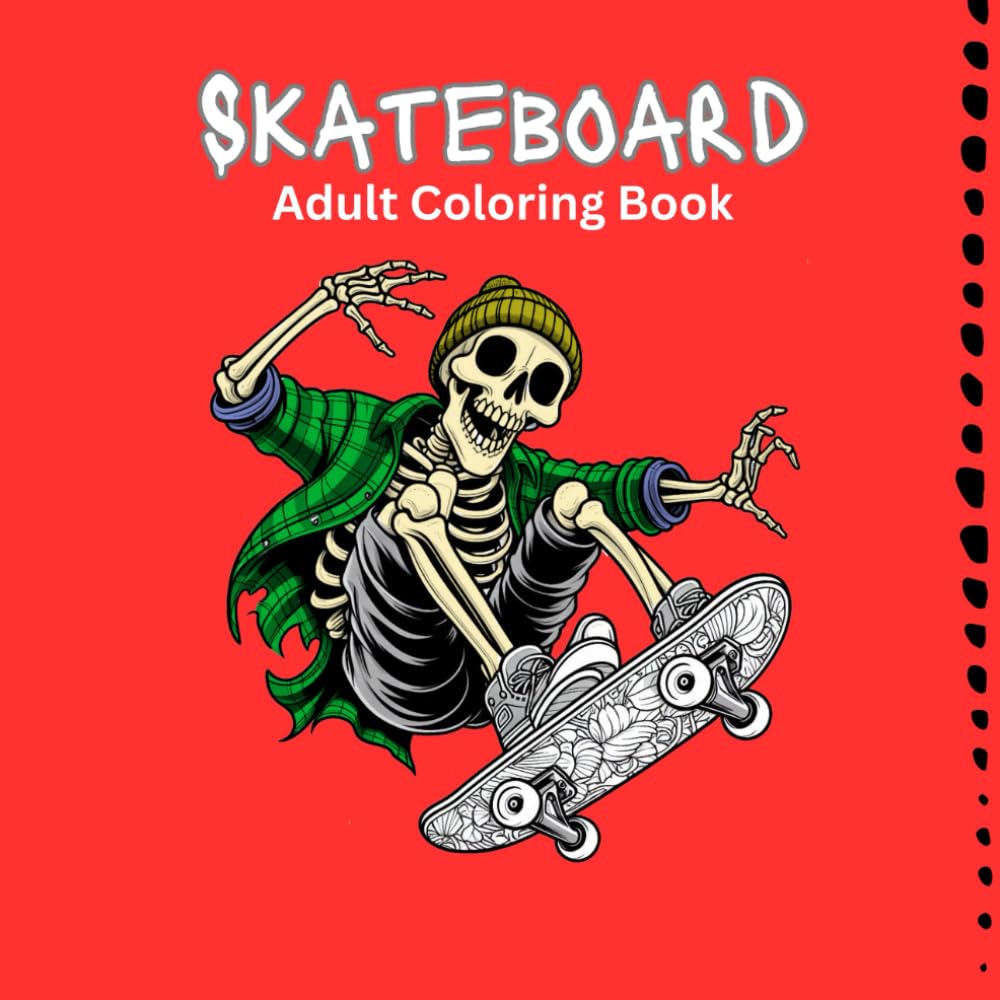 Skateboard Adult Coloring Book