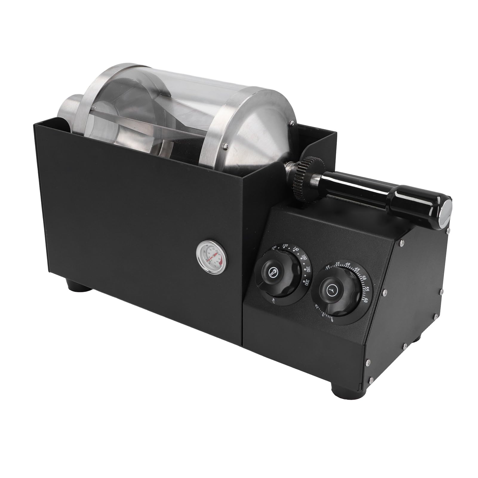 Yosoo Home Coffee Bean Roaster, Adjustable Temperature Glass Baker with Timer, Built in Copper Wire Motor, Suitable for Roasting Beans, Grains, (US Plug 110V)