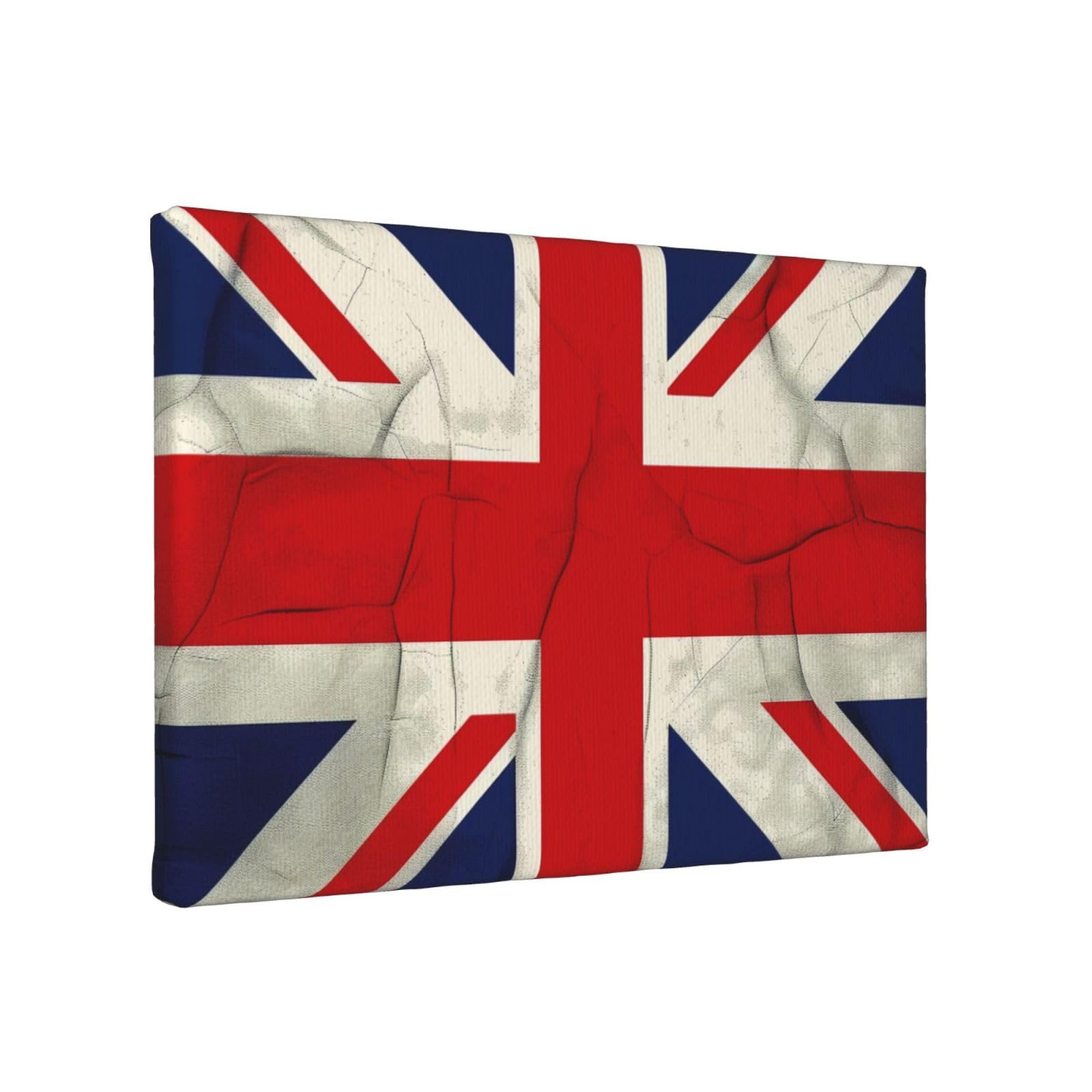YKLJG UK Flag Printed Wall Art Canvas Painting 30x20 CM Wooden Framed Picture Painting Artwork Prints for Bedroom Kitchen Home Office Decor