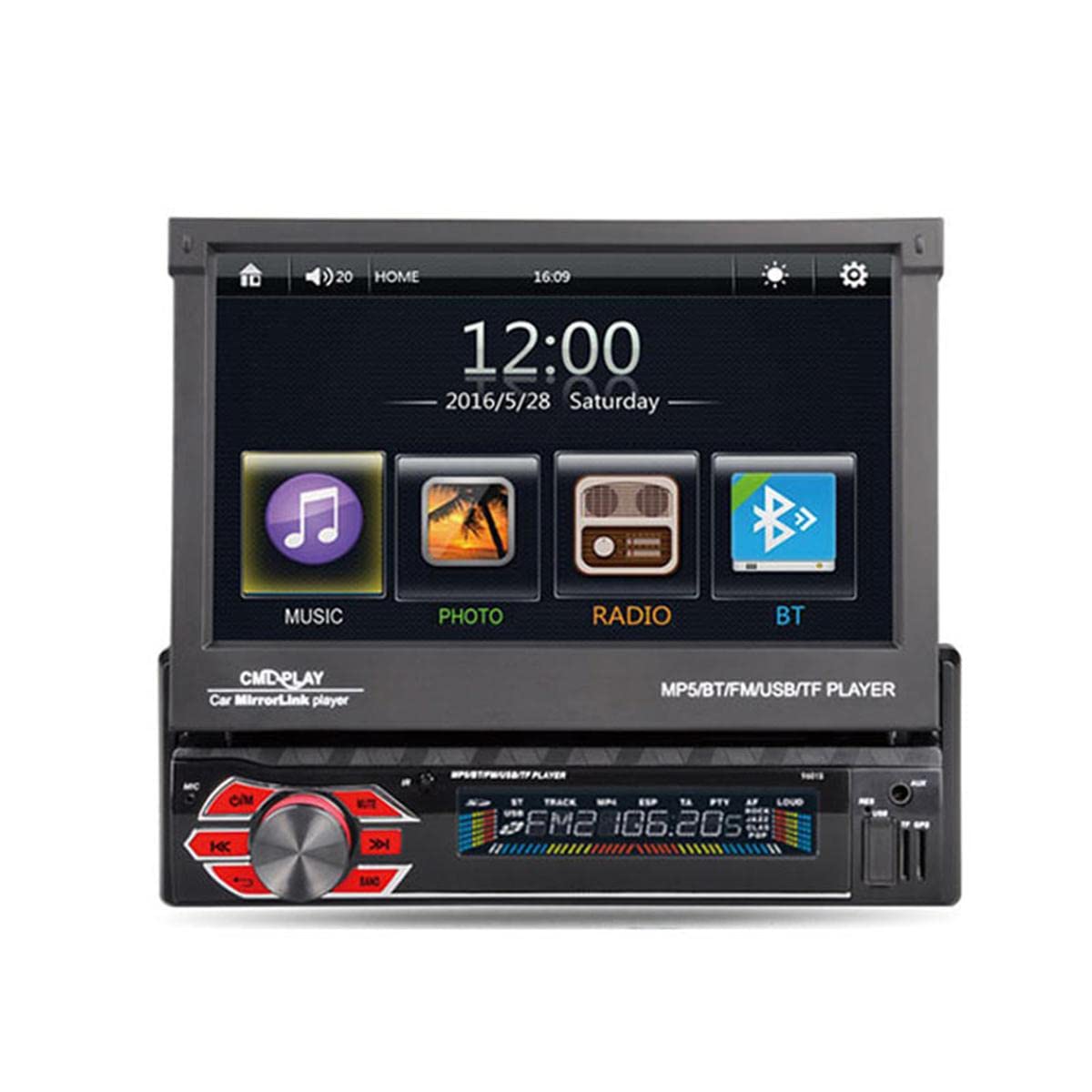 Lettore multimediale per auto Lettore musicale Bluetooth MP5 9601SG autoradio FM AUX USB 12V 1 din