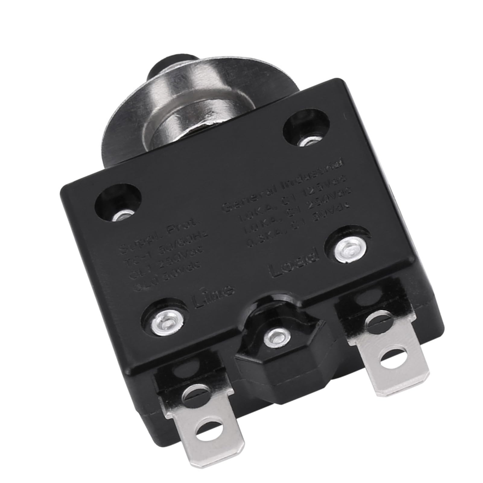 Ejoyous Ręczny Reset Wyłącznik Termiczny Plastikowy Metalowy Wyłącznik Automatyczny DC 50 V AC 125 V Zabezpieczenie Przed Przeciążeniem Nadprądowym do zastosowań Motoryzacyjnych Morskich (10A)