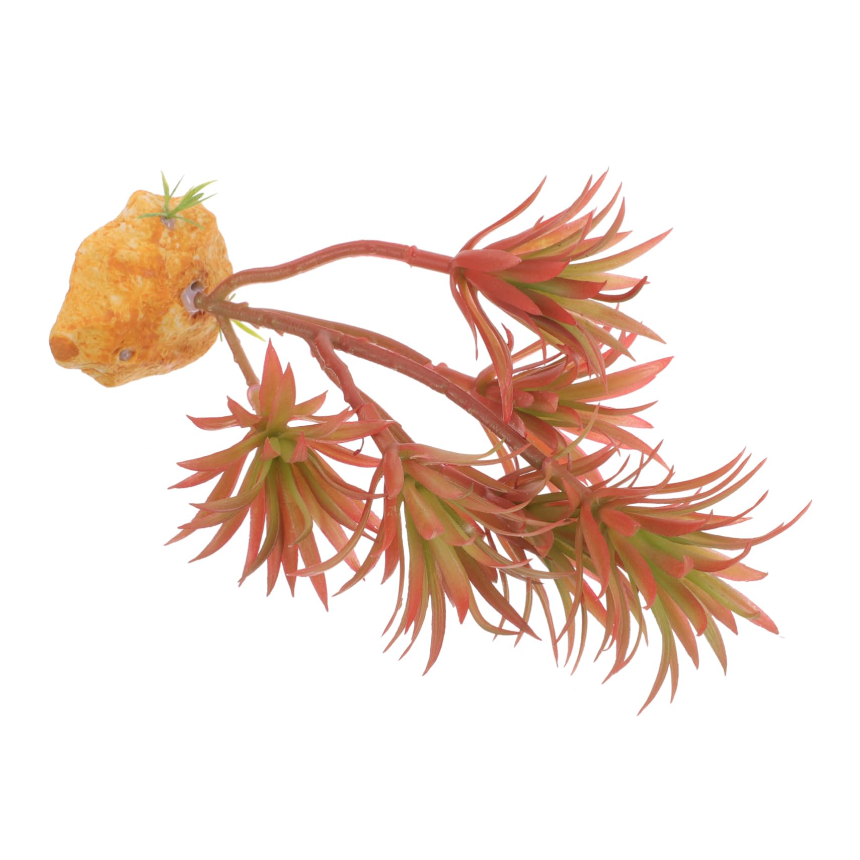 HEMOTON 5 Pezzi Set di piante simulato decorazioni per piante d'acquario impostore Foglie habitat Piccole piante finta decorazione vegetale pianta acquatica falsa plastica