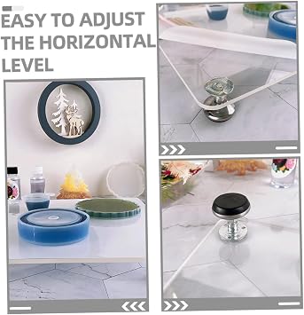 VILLCASE Multi-Functional Resin Craft Leveling Table DIY Epoxy Resin Platform Leveling Feet