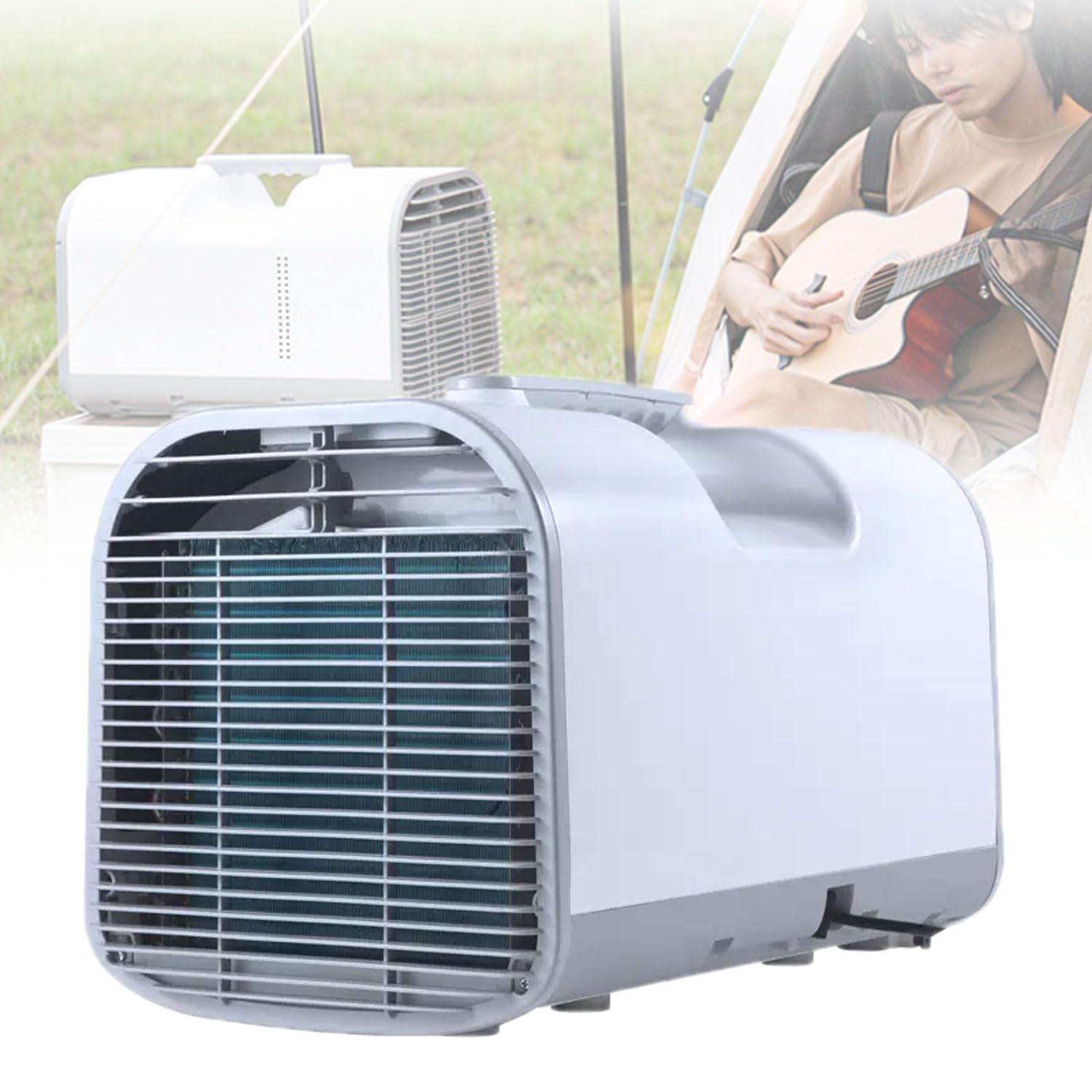 MESOVFCA Portable Air Conditioner, 4095BTU Mini Air Cooler, Rapid Cooling, Energy Saving, Compact Dehumidifier, for RV, Camping, Outdoor, Travel