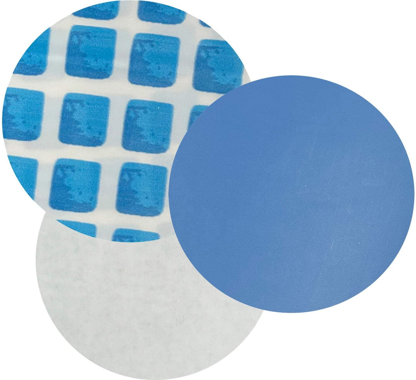 All-in-One Repair Kit for Above-Ground Pools | Fast, Underwater-Capable Peel-and-Stick OR Adhesive Glue-Down Vinyl Patches & for Easy Set and Frame Pools 6 Inch Peel and Stick