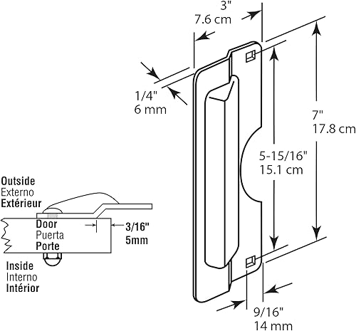 Miniatura 8 de Prime-Line Products U 9503 - Tapa de la placa protectora de cerrojo, U 9500