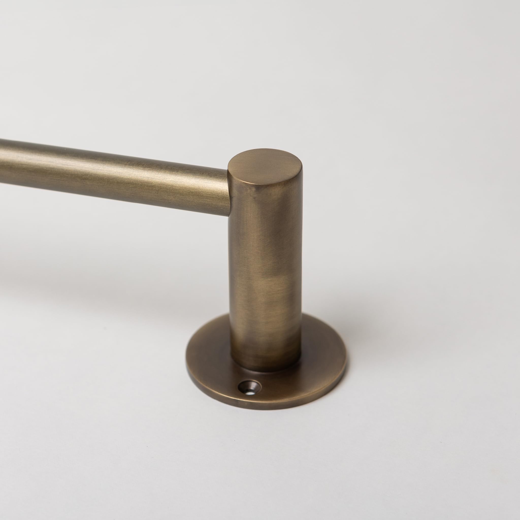 Perchero de cocina de latón macizo, barra para colgar utensilios, barra para ropa de armario, riel resistente con 3 ganchos, toallero de baño
